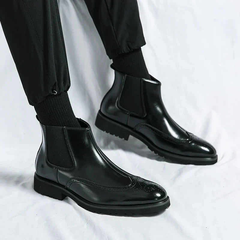 Adriel | Real Leather Chelsea Boots