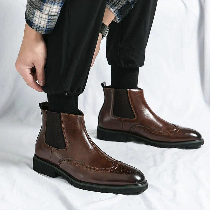 Adriel | Real Leather Chelsea Boots
